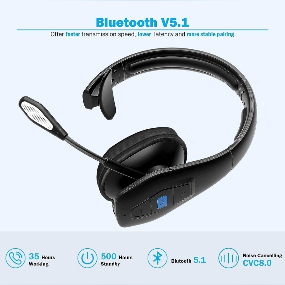 Noise canceling Bluetooth headset - Picture 2 of 8